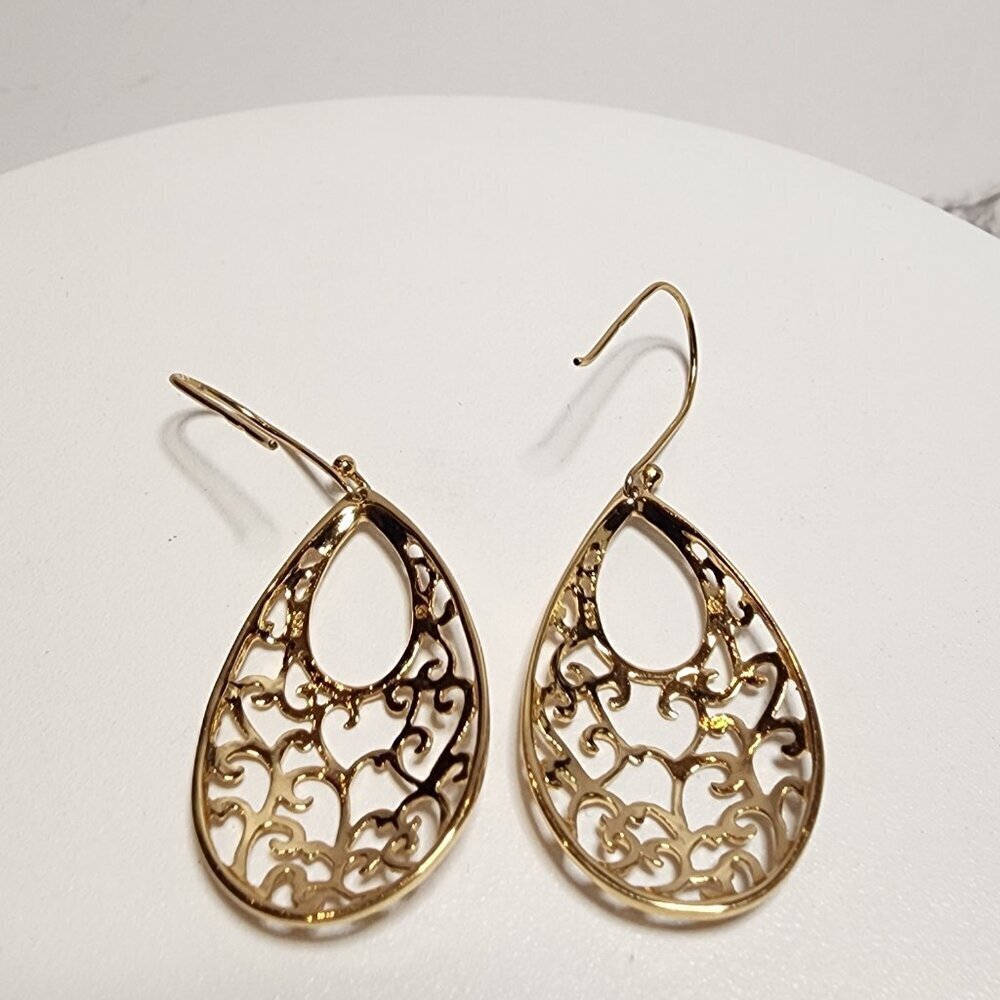 Giani Bernini 18k Over 925 Silver Filigree Teardrop Earrings - Picture 4 of 6